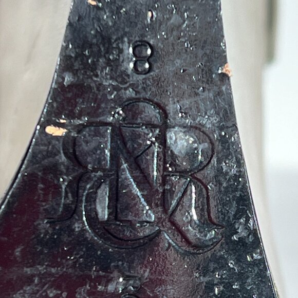 Rock & Republic Soft Pewter Gold Wedge Leather Corset Heel Sz 8 - Picture 14 of 14